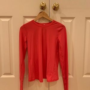 Lululemon orange/pink long sleeve top. Size 6.